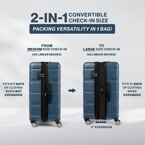 Miniatura 2 de Travelpro Runway Hardside - Juego de 2 piezas giratorias expandible 2025 pulgadas Blanco Runway Juego de equipaje de 2 piezas Hardside