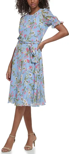 Miniatura 3 de Jessica Howard Womens Floral Fit & Flare Chiffon Midi Dress