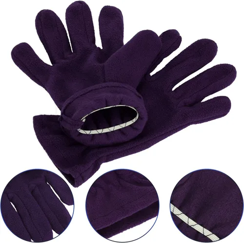 Miniatura 2 de SATINIOR 4 pares de guantes suaves de invierno para esquí, guantes térmicos de forro polar para hombres y mujeres, regalos del día de San Valentín