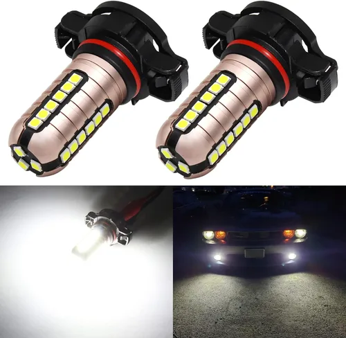 Miniatura 7 de PHINLION Bombillas LED antiniebla H11, súper brillantes 3030 27-SMD H8 H16 Bombilla LED de repuesto para luces DRL o antiniebla, 6000K blanco xenón