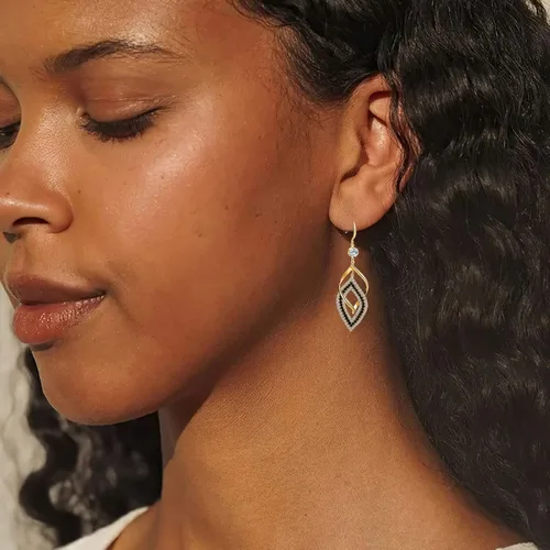 Miniatura 7 de BTOYM Aretes colgantes geométricos dorados, aretes largos de cadena de eslabones bohemios, regalo de joyería para mujeres y niñas