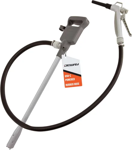 Miniatura 10 de Bomba de transferencia de combustible automática DEWAY con parada automática y pitido, potente alimentación por batería AA con opción
