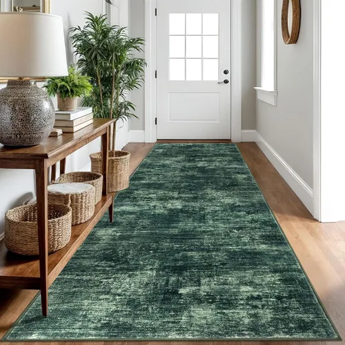 Miniatura 104 de IOHOUZE Alfombra pequeña abstracta de 2 x 3 pies, alfombra de entrada lavable para entrada interior, alfombras con respaldo de goma, alfombra gris