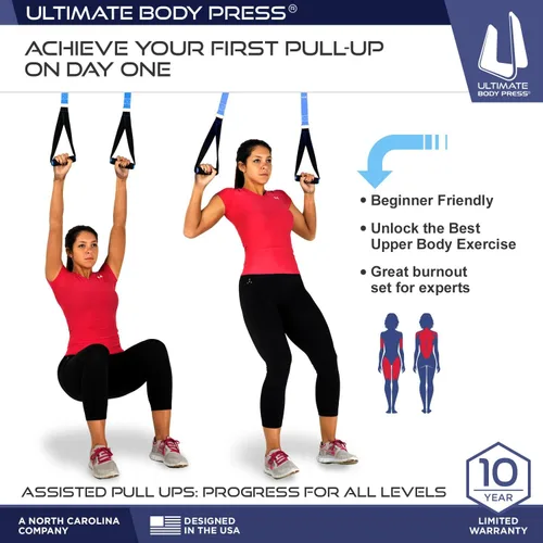 Miniatura 3 de Ceiling Mount Pull Up Bar with 48” Straight Bar and 14” Risers, Fits 16” and 24” Joist by Ultimate Body Press