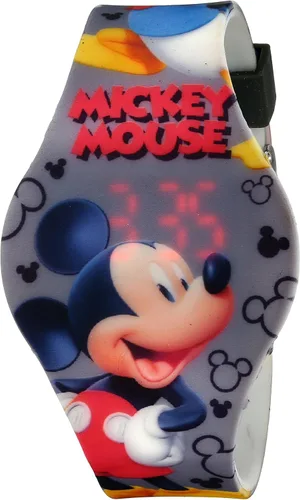 Disney MCH3401 Mickey Mouse - Reloj analógico de cuarzo para niños, color gris, Mickey - Gris, Correa Multicolor, Digital