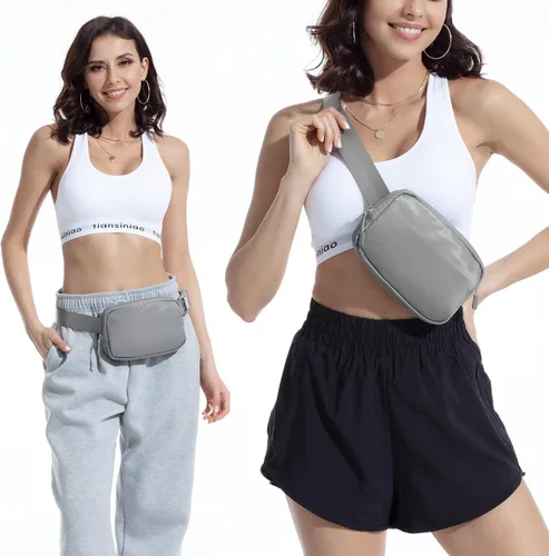 Miniatura 2 de Unisex Mini Belt Bag with Adjustable Strap Small Fanny Pack for Workout Running Traveling Hiking