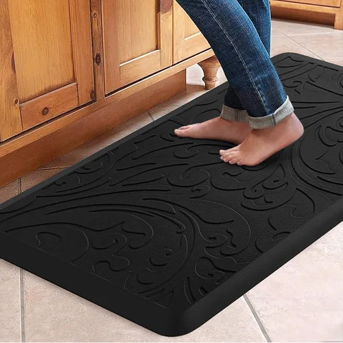Miniatura 11 de KMAT Tapete de cocina acolchado antifatiga, impermeable, antideslizante, tapete ergonómico cómodo para el hogar, oficina, fregadero, lavandería