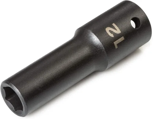 TEKTON SID23112 Dado de impacto profundo de 6 puntos de 15/32 pulgada (12 mm) impulsor de 1/2 pulgada