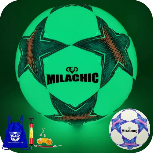 Miniatura 10 de Balón de fútbol que brilla en la oscuridad, tamaño 3/4/5 con bomba, bolas de fútbol luminosas brillantes, regalos para adolescentes, jóvenes