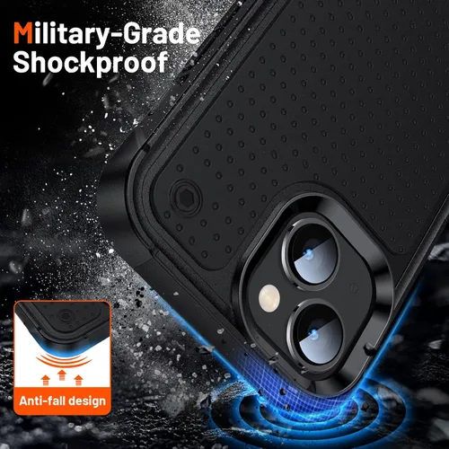 Miniatura 3 de Funda diseñada para iPhone 14, iPhone 13, 2 en 1, regalo de grado militar, resistente a caídas, resistente a prueba de golpes, para iPhone 14, funda