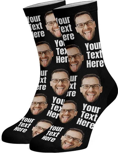 Calcetines de cara personalizados, calcetines divertidos con caras para hombres, mujeres, amantes de los perros, regalos personalizados