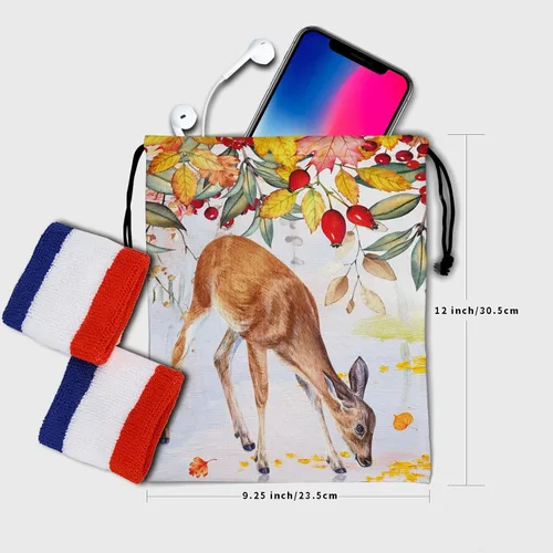 Miniatura 153 de Bolsa de agarre de gimnasia de piel de animal, bolsa de gimnasia con cordón ajustable, bolsa de cuerda para fauna silvestre, Mariposas Galaxy