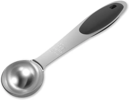 Miniatura 11 de LEIFENY Cuchara dosificadora individual de acero inoxidable, 2 unidades de 1/2 cucharada (1.5 cucharaditas, 1/4 oz, 0.3 fl oz) con agarre