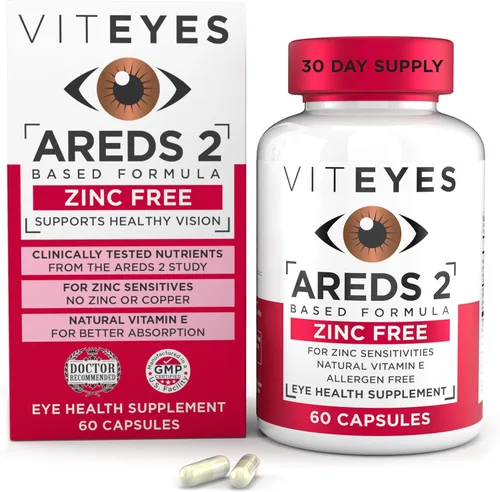 Miniatura 9 de Viteyes AREDS 2 Soporte macular sin zinc, cápsulas naturales sin alérgenos con vitamina E, vitamina C, luteína y zeaxantina, sin zinc, sin cobre