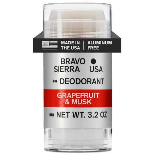 Miniatura 7 de Bravo Sierra - Desodorante sin aluminio para hombres, paquete de 1, cítrico y sal marina, fórmula natural sin bicarbonato de sodio con control
