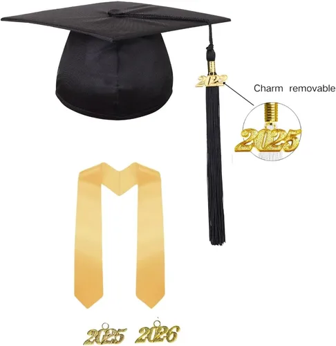 Miniatura 5 de LMYOVE Juego de gorro y bata de graduación preescolar con borla brillante 2025 para niños