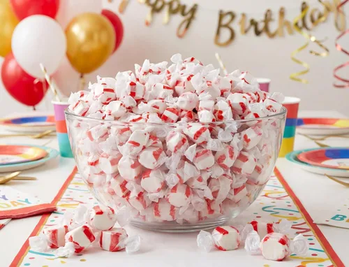 Miniatura 4 de Peppermint Salt Water Taffy - 1 lb Gourmet Soft Chewy Candy Individually Wrapped Fresh Mint Flavor Bulk