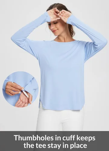 Miniatura 124 de BALEAF - Camisetas de sol de manga larga para mujer, con FPU 50+, para senderismo, ligeras, de secado rápido, protección contra rayos ultravioleta