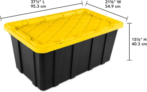 Miniatura 3 de Sterilite Paquete de 6 contenedores industriales, contenedores de almacenamiento de plástico con tapas, 17 galones, contenedores organizadores