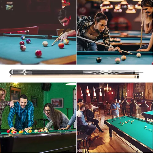 Miniatura 8 de GSE Games & Sports Expert 58" 2-Piece Canadian Maple Hardwood Billiard Pool Cue Sticks for Men/Women, House or Commercial/Bar Use