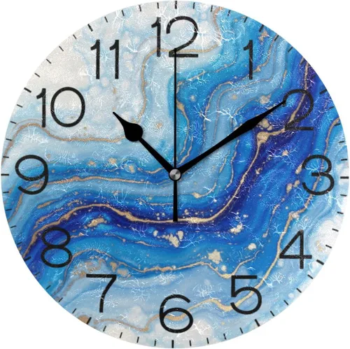 Miniatura 16 de Reloj de pared con diseño de gaviota de playa, reloj colgante decorativo, silencioso, sin tictac, para sala de estar, cocina, dormitorio
