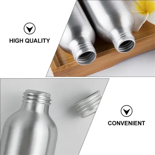 Miniatura 4 de Yardwe 3 Conjuntos de tapas de aluminio de aluminio a prueba de fugas botellas de viaje reutilizables botella de aceite recarga s vacío perfume agua