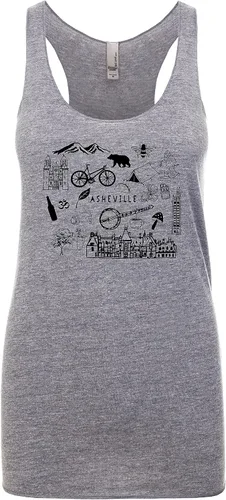 Miniatura 7 de North Carolina Themed Women's Graphic Racerback Tank Top by Moonlight Makers, Gift for Her, Shirts with Sayings, Yoga Tee