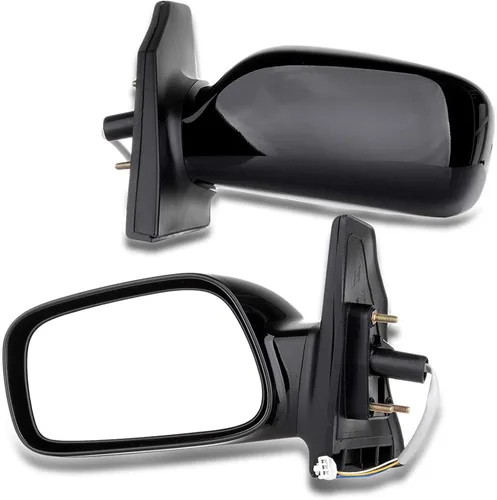 Miniatura 26 de Juego de montaje de espejos laterales Compatible con 1987-2002 para Jeep Wrangler con puerta media, plegable manual, espejo negro manual texturizado