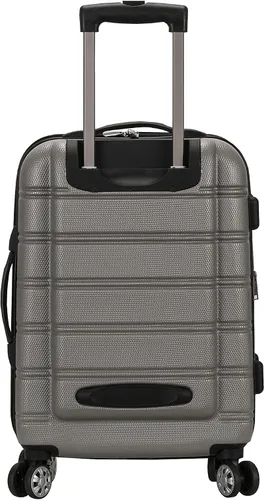 Miniatura 3 de Rockland - Equipaje Melbourne rígido y expandible de ruedas giratorias, Plateado), F225-SILVER