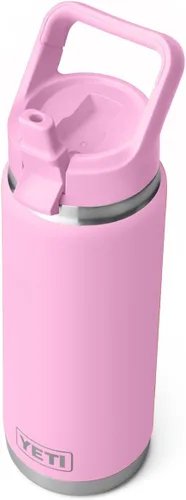 Miniatura 8 de YETI Rambler - Botella de acero inoxidable aislada al vacío con tapa y popote, 26 onzas, color negro
