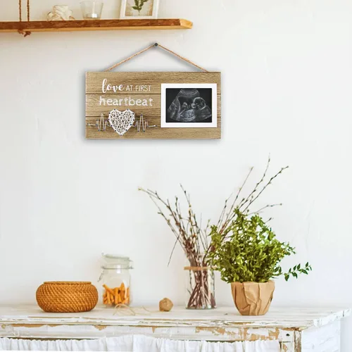 Miniatura 4 de VILIGHT Regalos para Nuevas Mamás - Anuncios de Embarazo Regalos de Revelación de Género para Bebés - Marco de Fotos de Sonograma Amor en el Primer