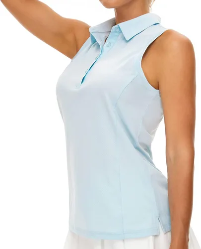 Miniatura 3 de Casei Polo de golf sin mangas para mujer, UPF 50+, de secado rápido, con cuello