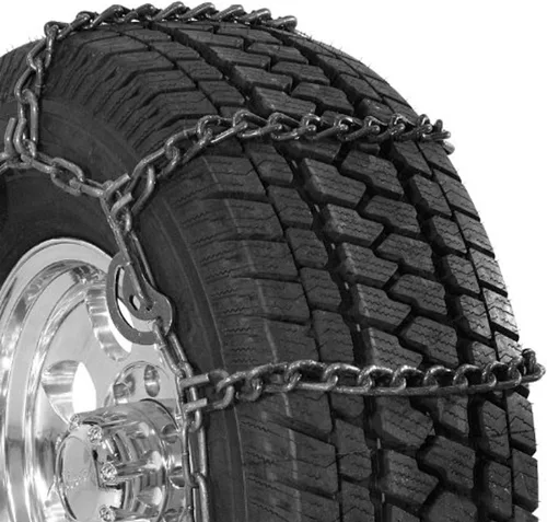 SCC QG3229CAM Quik Grip Cadenas de tracción para llantas de camiones ligeros con base ancha, tipo CAM-DH – Juego de 2