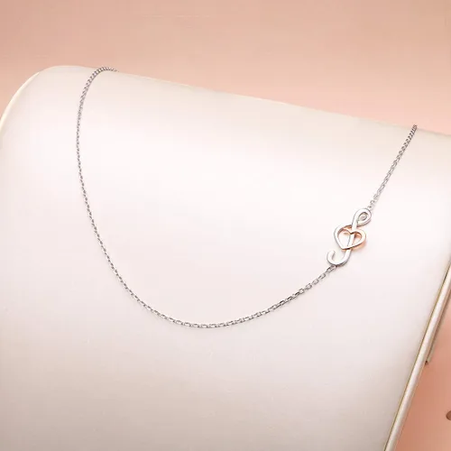 Miniatura 3 de (Dije para collar de nota musical) De plata de ley 925 para mujeres y niñas, 18.0 in