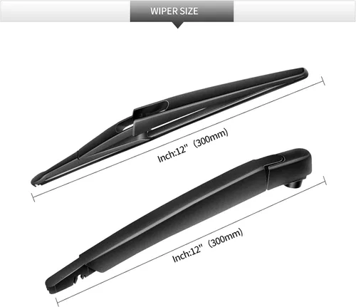 Miniatura 3 de Conjunto de limpiaparabrisas trasero para Nissan Pathfinder 2013 2014 2015 2016 2017 2018 2019 2020 – Juego de repuesto de limpiaparabrisas trasero