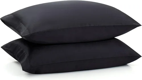 Miniatura 7 de Ersmak Juego de 2 fundas de almohada de satén estándar, ultra suaves y sedosas para cabello y piel, resistentes a las arrugas a la decoloración