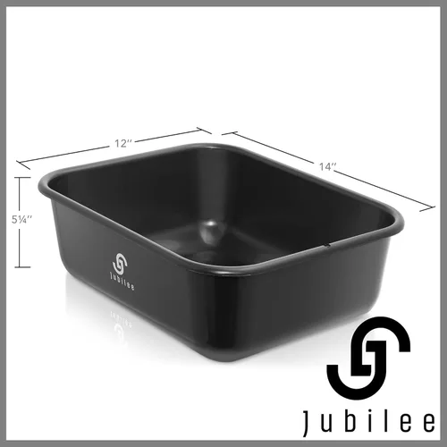 Miniatura 7 de Jubilee Paquete de 4 Contenedores de Almacenamiento de Plástico, Bandeja Utilitaria - Caja Comercial Resistente para Lavavajillas para Organización