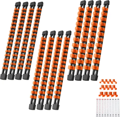Miniatura 39 de Reniteco Organizador de Enchufes ABS - Juego de Soportes de Enchufes Gris, Juego de 12 Piezas de Soportes de Enchufes de Calidad Premium 1/4