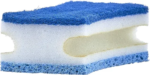 Miniatura 2 de Esponja exfoliante antiarañazos con un agarre cómodo, esponja de cocina resistente de doble cara, esponja de celulosa, sin arañazos, con juego