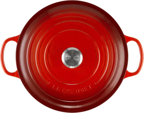 Miniatura 2 de Le Creuset Horno holandés redondo de hierro fundido esmaltado, 9 cuartos de galón, Cereza Cerise