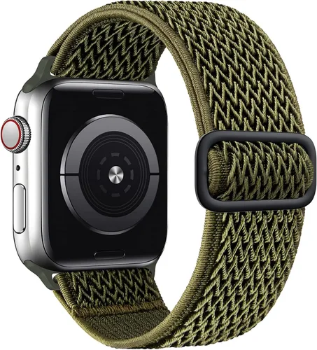 Miniatura 13 de Stretchy Braided Solo Loop Compatible for Apple Watch Band 38mm 40mm 41mm 42mm 44mm 45mm 46mm 49mm Adjustable Elastic Nylon for iWatch Series 11 10