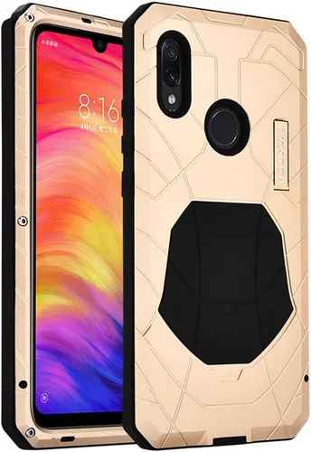 DAYJOY Funda de aluminio compatible con Xiaomi Redmi Note 7/7 Pro, material de metal de alta calidad + silicona, a prueba de golpes, a prueba de