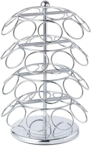 Miniatura 2 de Nifty – Carrusel para cápsulas de café, gira 360 grados, tabla giratoria, organizador de encimera para oficina o cocina Cromo