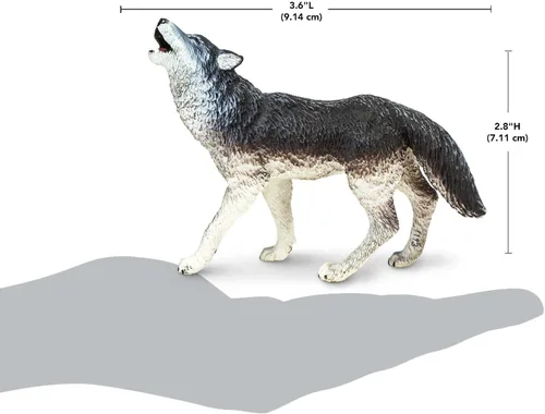 Miniatura 3 de Safari Ltd. Figura de lobo gris, figura detallada de plástico de 3.75 pulgadas, divertido juguete educativo para niños, niñas y niños a partir de 1