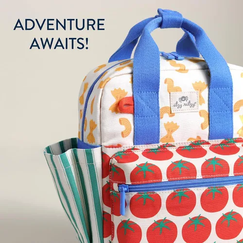 Miniatura 6 de Itzy Ritzy Mochila para niños pequeños – Bolsa de guardería – Cuenta con correas ajustables para el hombro, 2 bolsillos laterales e interior Pasta.
