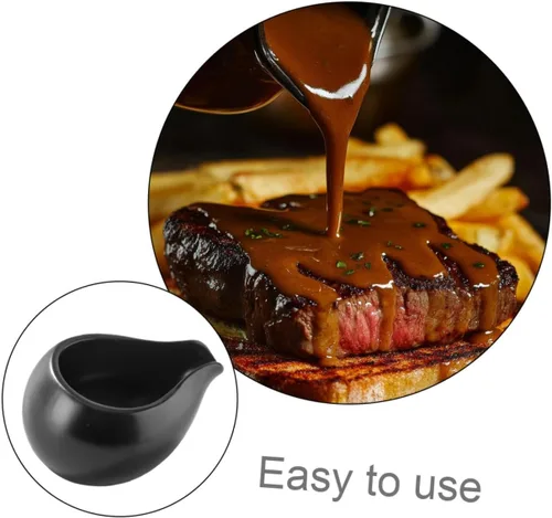 Miniatura 3 de Yardwe Jarra de leche de boca redonda de cerámica de 3.7 pulgadas con boquilla para crema de café y jarabe de mesa, ideal para uso doméstico y café