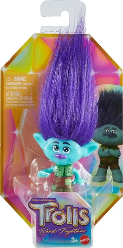 Miniatura 6 de Mattel DreamWorks Trolls Band Together Branch - Muñeca pequeña con traje extraíble y pelo de felpa, juguetes inspirados en la película