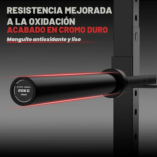 Miniatura 6 de PAPABABE 7FT Olympic Barbell 45 lb Barbell 2 INCH 1000lbs/1500lbs Capacity Olympic Bar with Moderate Knurling For Squats Curls Deadlifts