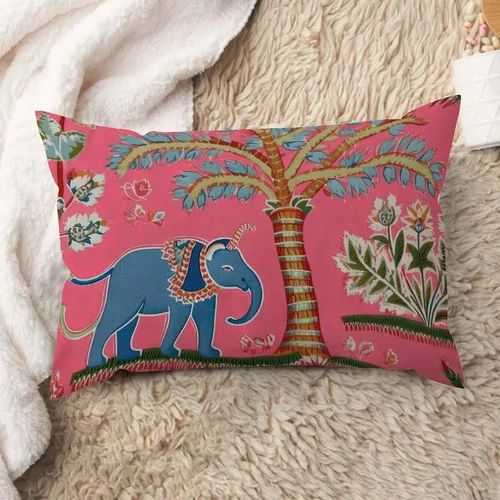 Miniatura 26 de ArogGeld Funda de cojín lumbar asiática de estilo chinoiserie, de lino marrón, pájaro y flor, funda de almohada asiática para sala de estar, A-6