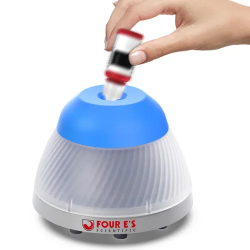 FOUR E'S SCIENTIFIC Mezclador de pintura Vortex de 5000 RPM, modo táctil de mezcla rápida para pintura en miniatura, adhesivo de extensiones de Azul